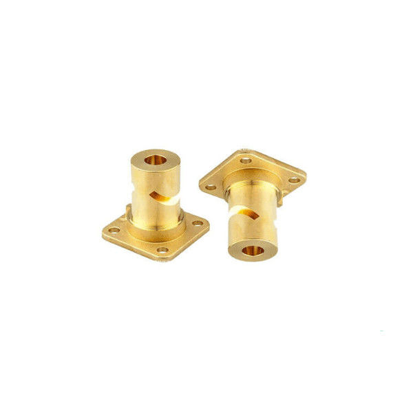Custom OEM CNC Brass Parts Brass Flange Bushing Powder Coating